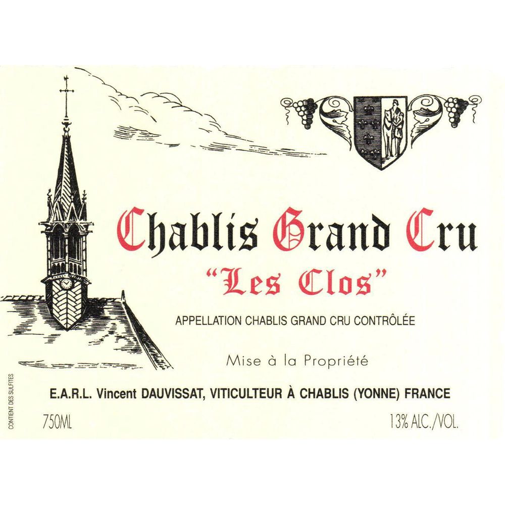 Domaine Vincent Dauvissat Chablis "Les Clos" Grand Cru 2023