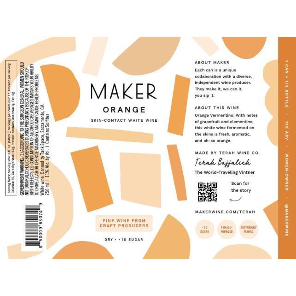 Maker Terah Orange Wine (can)
