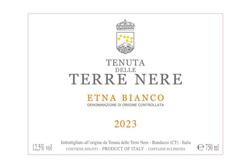 Terre Nere 2023 Etna Bianco Calderera Sottana