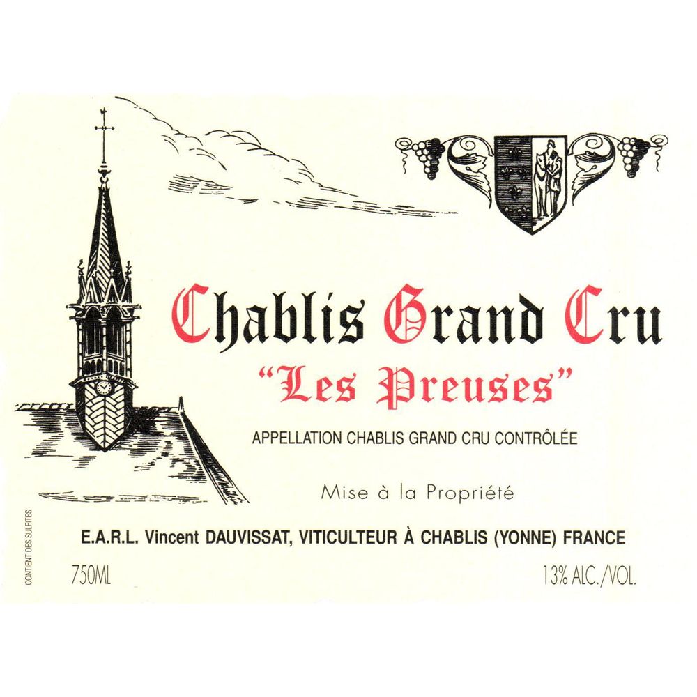 Domaine Vincent Dauvissat Chablis "Les Preuses" Grand Cru 2020