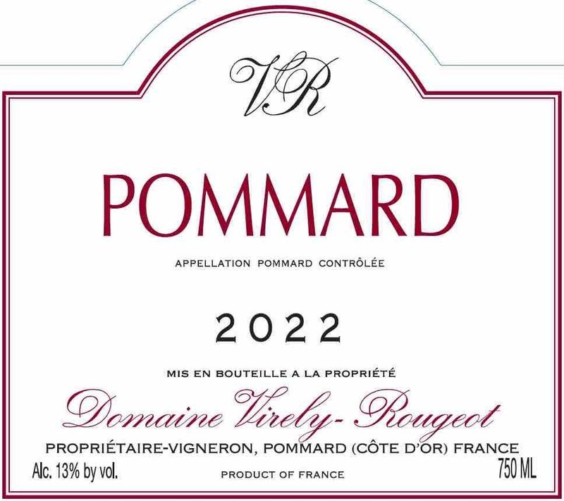 Domaine Virely-Rougeot Pommard 2022