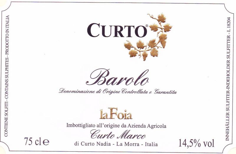Curto 2019 La Foia Barolo