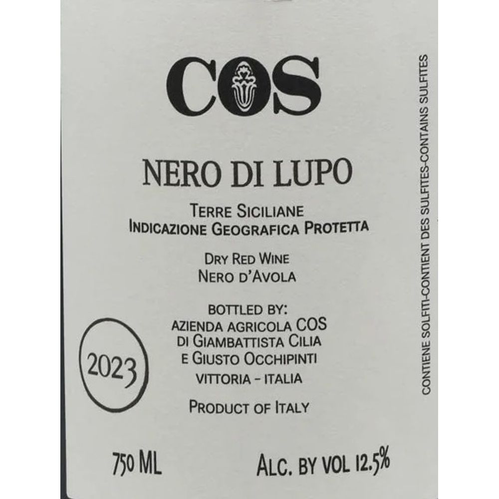 COS 2023 Nero di Lupo, Terre Siciliane