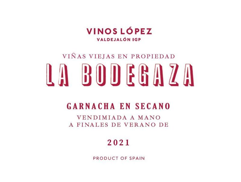 Vinos Lopez La Bodegaza 2021 Garnacha en Secano