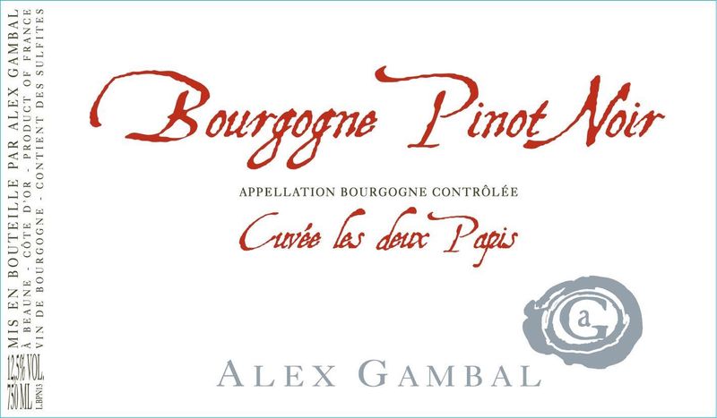 Alex Gambal 2020 Bourgogne Cuvee Les Deux Papis Pinot Noir
