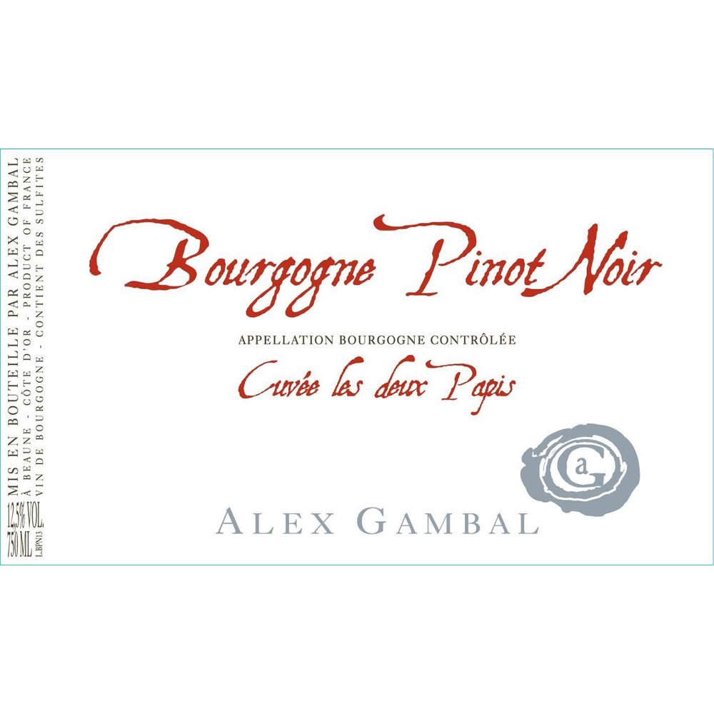 Alex Gambal 2020 Bourgogne Cuvee Les Deux Papis Pinot Noir