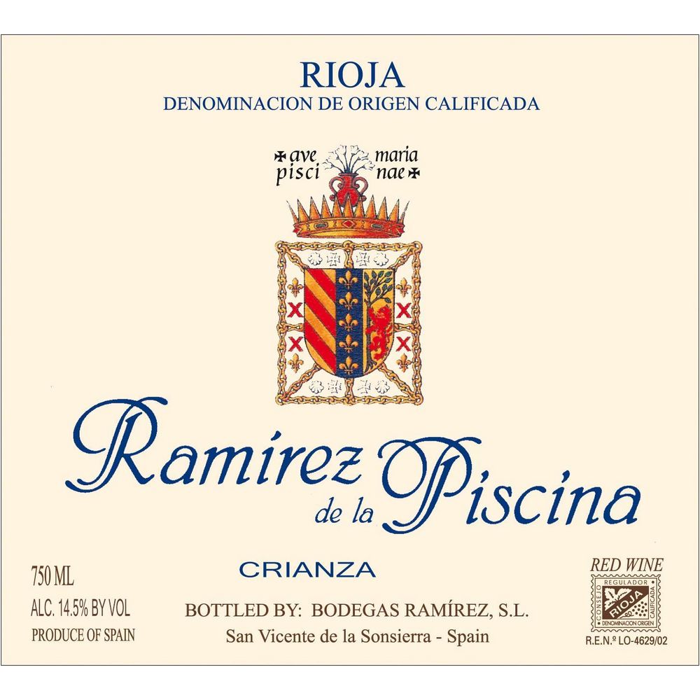 Bodegas Ramirez de la Piscina 2020 Rioja Crianza