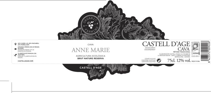 Castell d'Age NV Cava Cuvee Anne Marie Brut Nature