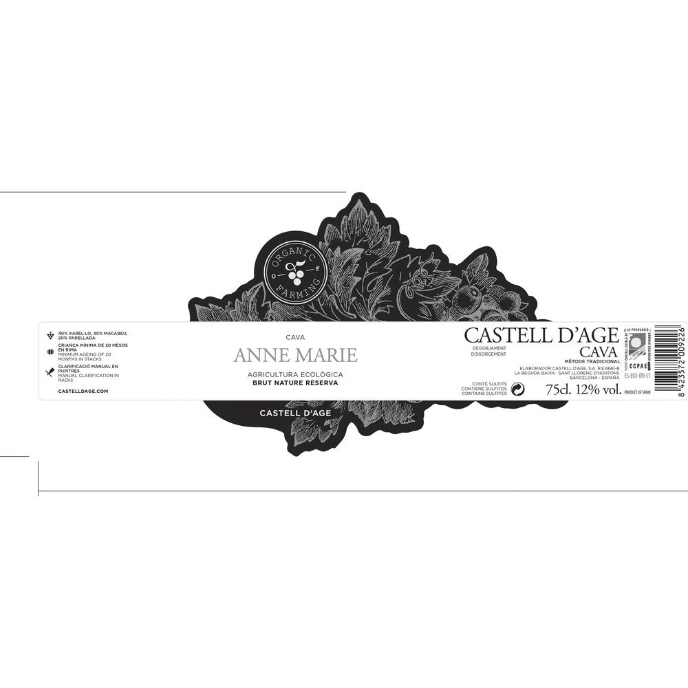 Castell d'Age NV Cava Cuvee Anne Marie Brut Nature
