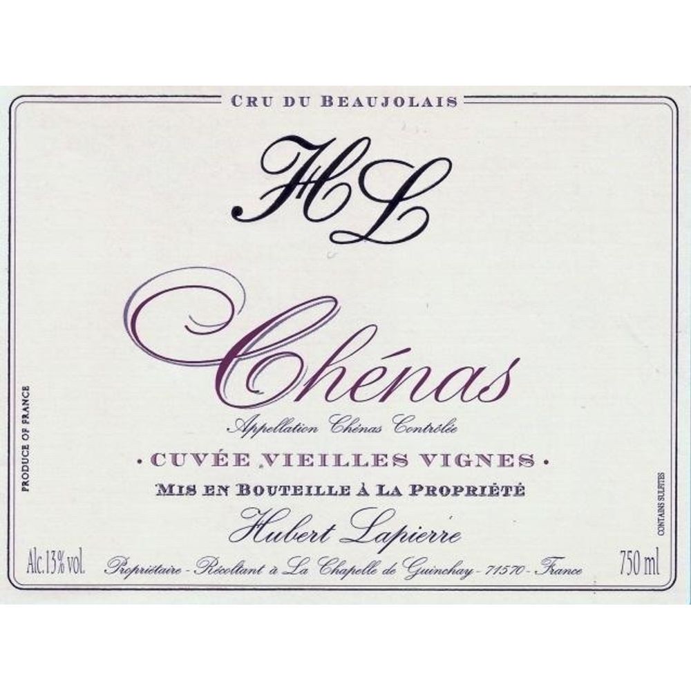 H Lapierre 2023 Chenas Vieilles Vignes (Gamay, Beaujolais)