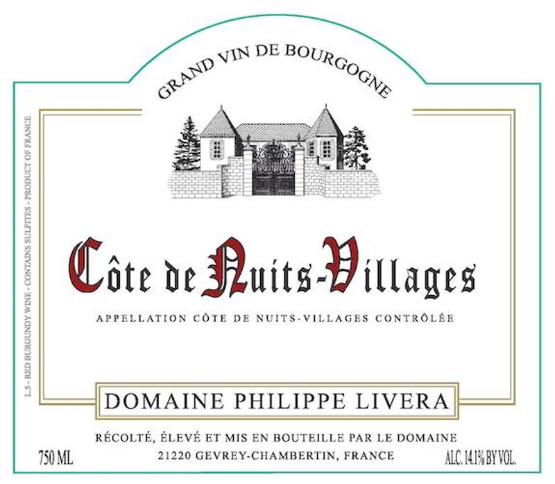 Domaine Livera 2023 Cote de Nuits-Villages Rouge
