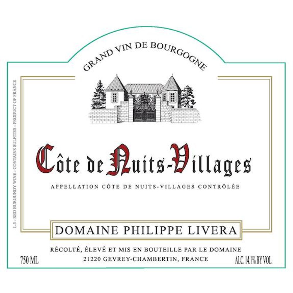 Domaine Livera 2023 Cote de Nuits-Villages Rouge