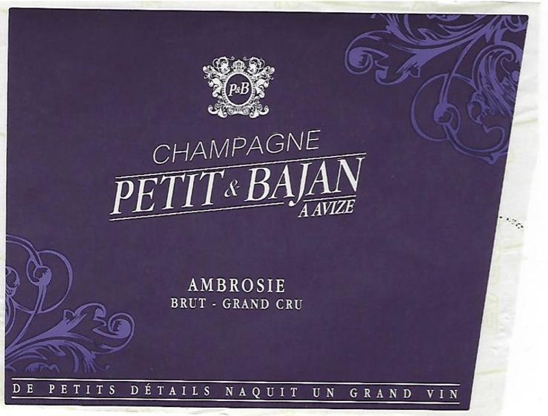 Petit & Bajan AMBROSIE Brut Champagne Grand Cru