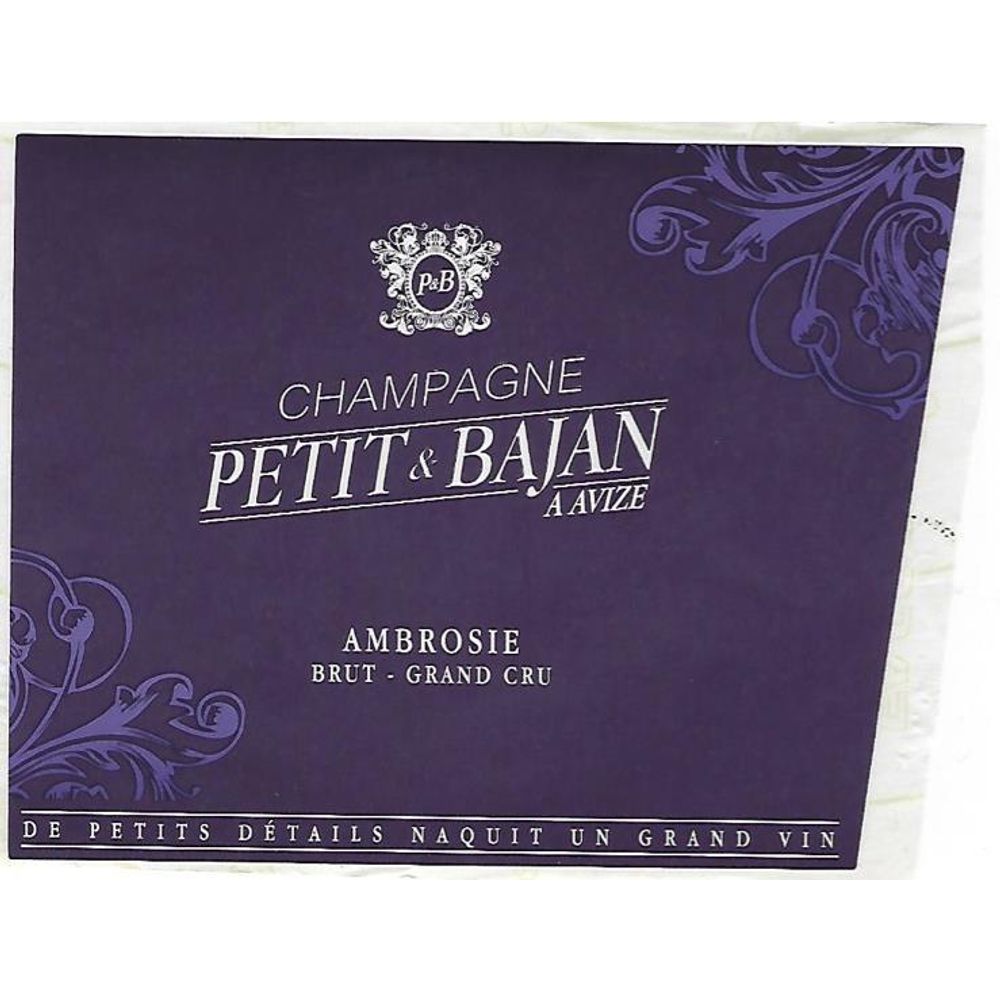 Petit & Bajan AMBROSIE Brut Champagne Grand Cru