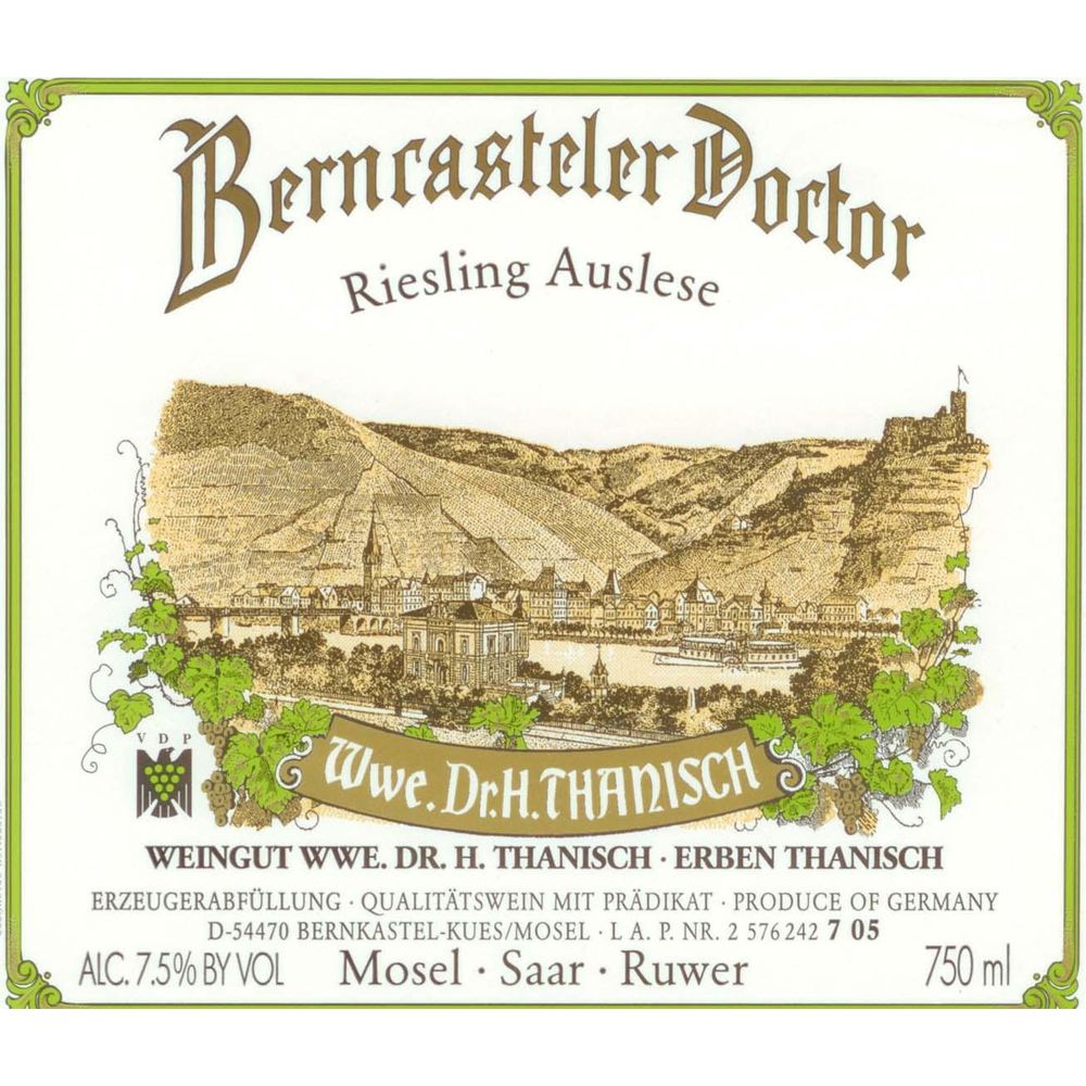 Wwe Dr. H. Thanisch Erben Thanisch 2023 Bernkasteler Doctor Riesling Auslese 750ml (96 V, 96 JS)