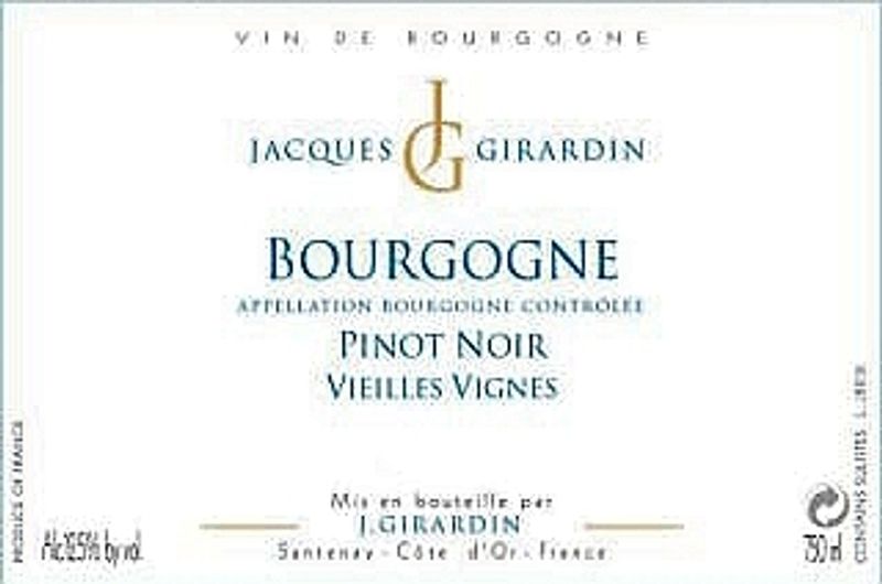 Domaine J Girardin 2021 Bourgogne Rouge Vieilles Vignes
