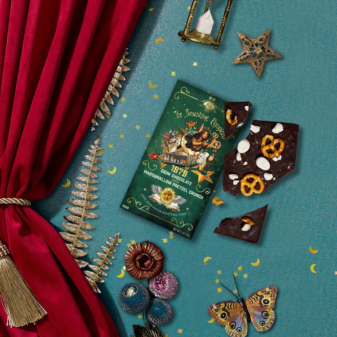 Vosges Smashing Pumpkins x 1979 Dark Chocolate Pretzel Bar