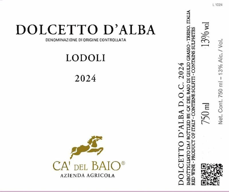 Ca del Baio 2024 "Lodoli" Dolcetto d'Alba DOC