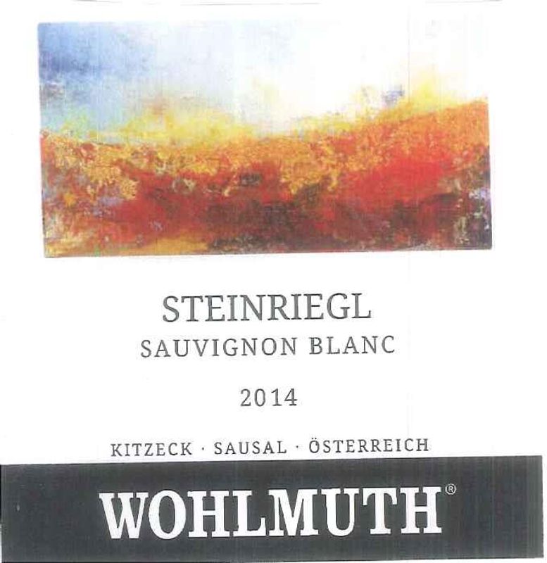 Wohlmuth Sauvignon Blanc, Reid Steinriegl