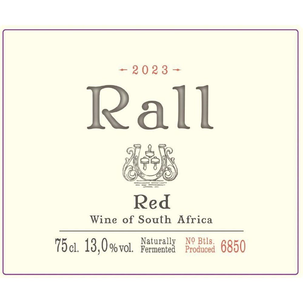 Rall Wines 2023 Red Swartland, South Africa