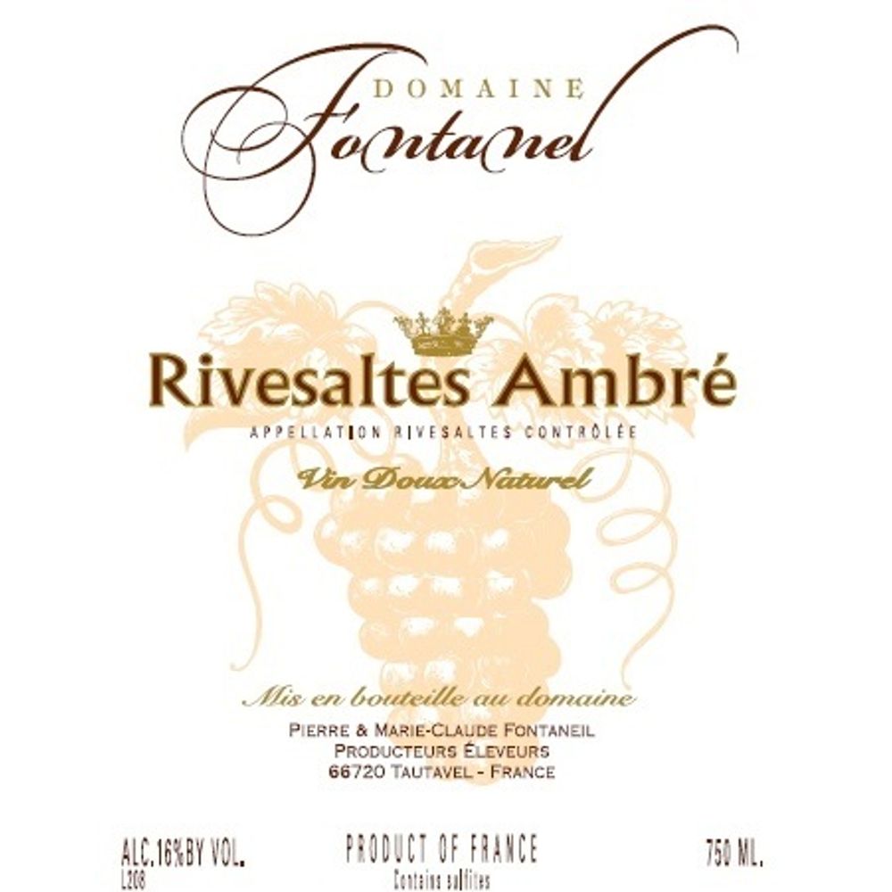Dom. Fontanel 2015 Rivesaltes Ambré (sweet)