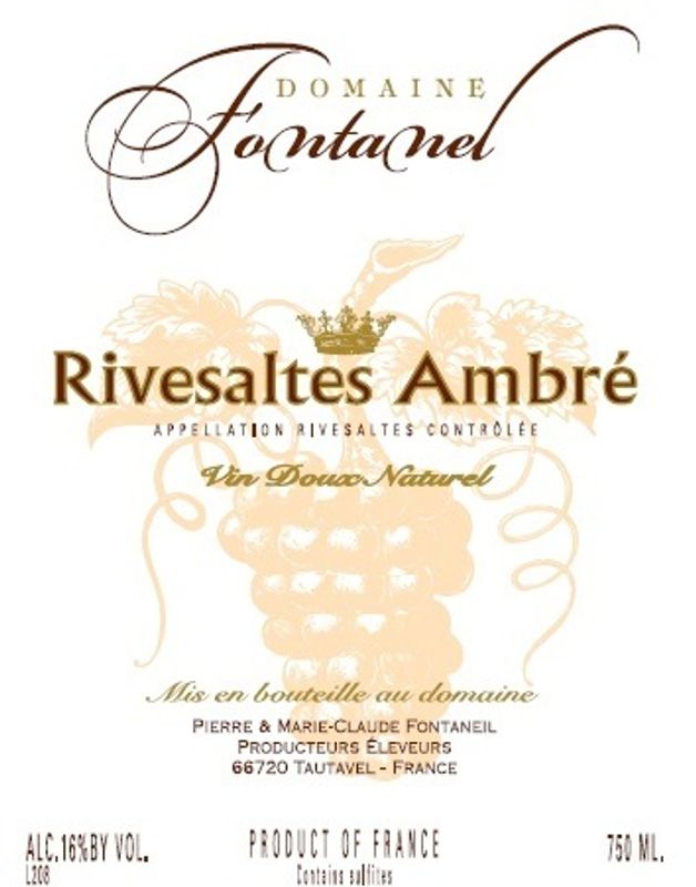 Dom. Fontanel 2015 Rivesaltes Ambré (sweet)