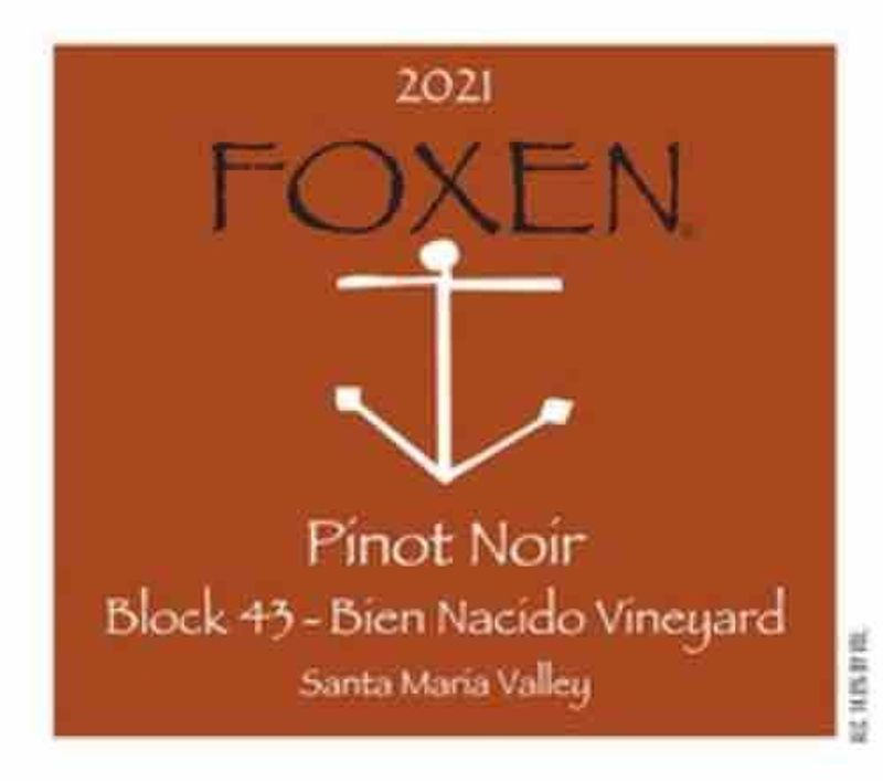 Foxen 2021 Bien Nacido Block 43 Pinot Noir