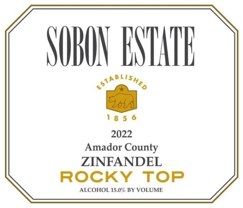 Sobon Estate 2022 Rocky Top Zinfandel 2022