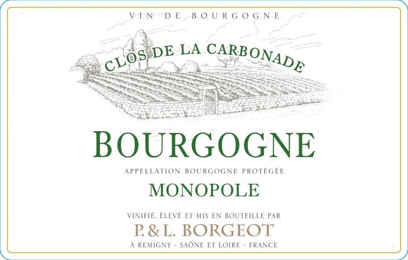 Domaine Borgeot 2024 Bourgogne Blanc Clos de la Carbonade Monopole