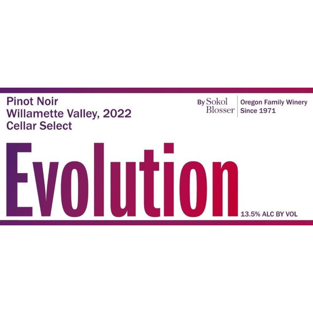 Sokol Blosser Evolution Pinot Noir from Willamette Valley