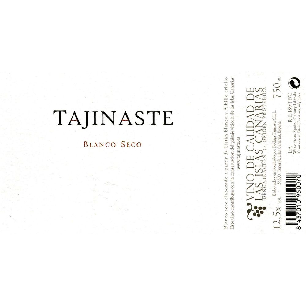 Bodega Tajinaste 2022 Tinto Tenerife