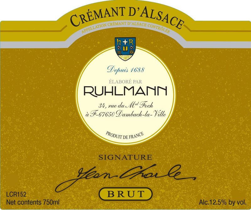 Ruhlmann Cremant d'Alsace Brut