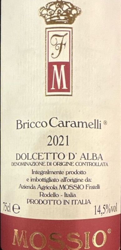 Mossio 2021 Dolcetto d'Alba Bricco Caramelli