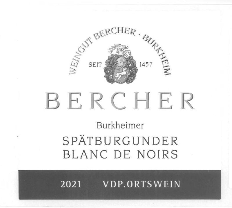 Weingut Bercher 2021 Burkheimer Spatburgunder Blanc de Noirs, Baden, Germany