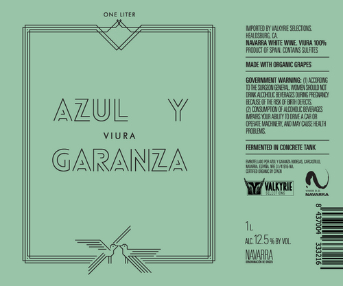 Azul y Garanza Viura 1L Front Label