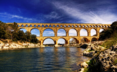 Image: Pont du Gard, a famous Roman aquaduct