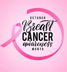 Pink background and pink ribbon for Breast Cancer Awareness month.