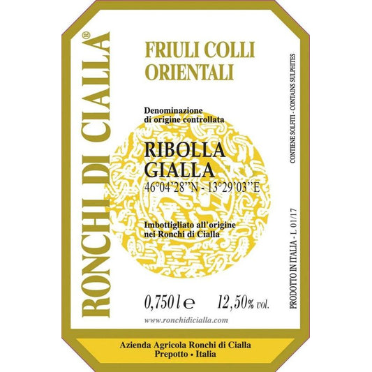 Ronchi di Cialla 2024 Ribolla Gialla DOC