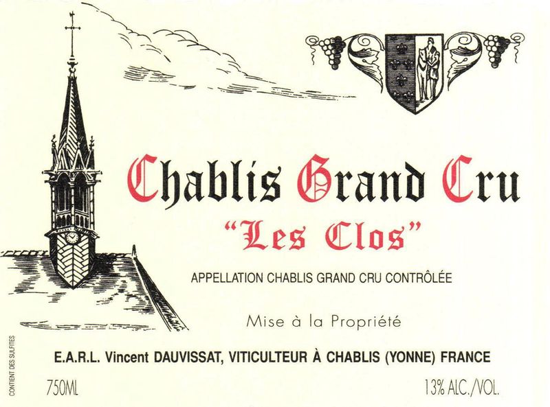 Domaine Vincent Dauvissat Chablis "Les Clos" Grand Cru 2023