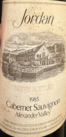 Jordan Vineyard & Winery Cabernet Sauvignon 1985 Alexander Valley