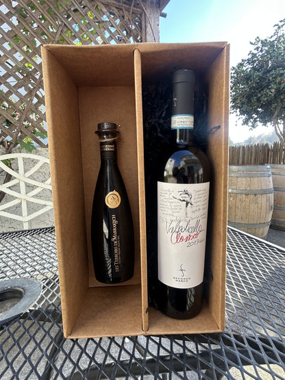 2025 Two-compartment Gift Box w. Black Filler & Wrap