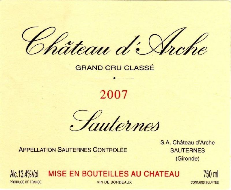 Chateau d'Arche 2019 Sauternes 2ème Cru Classé (375ml)