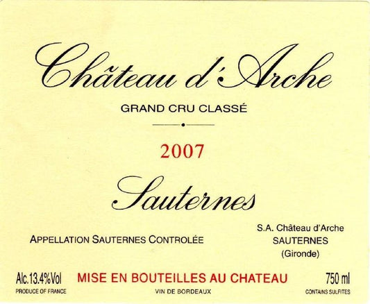 Chateau d'Arche 2019 Sauternes 2ème Cru Classé (375ml)