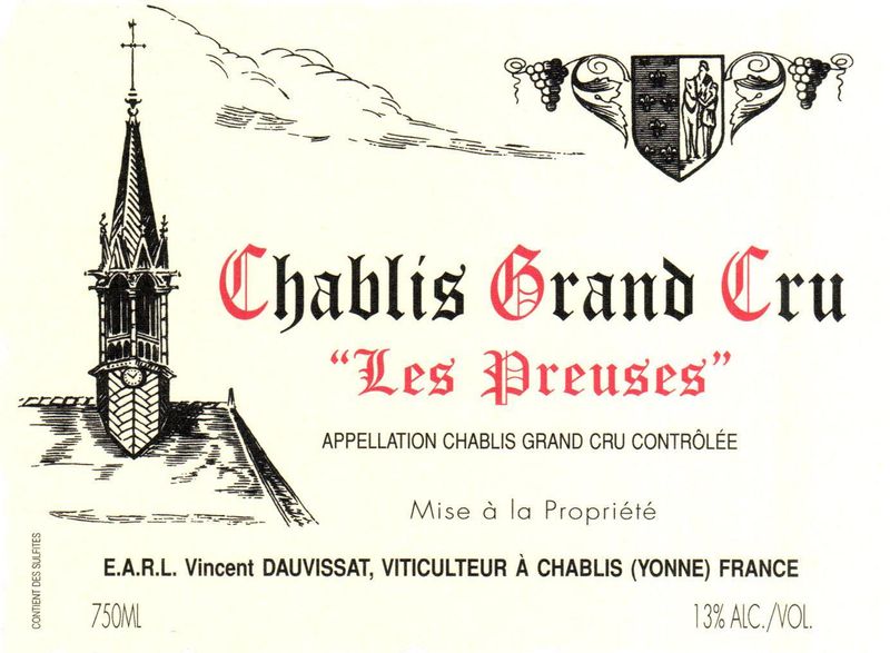 Domaine Vincent Dauvissat Chablis "Les Preuses" Grand Cru 2020