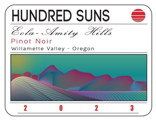 Hundred Suns Wine 2023 Pinot Noir, Eola Amity Hills