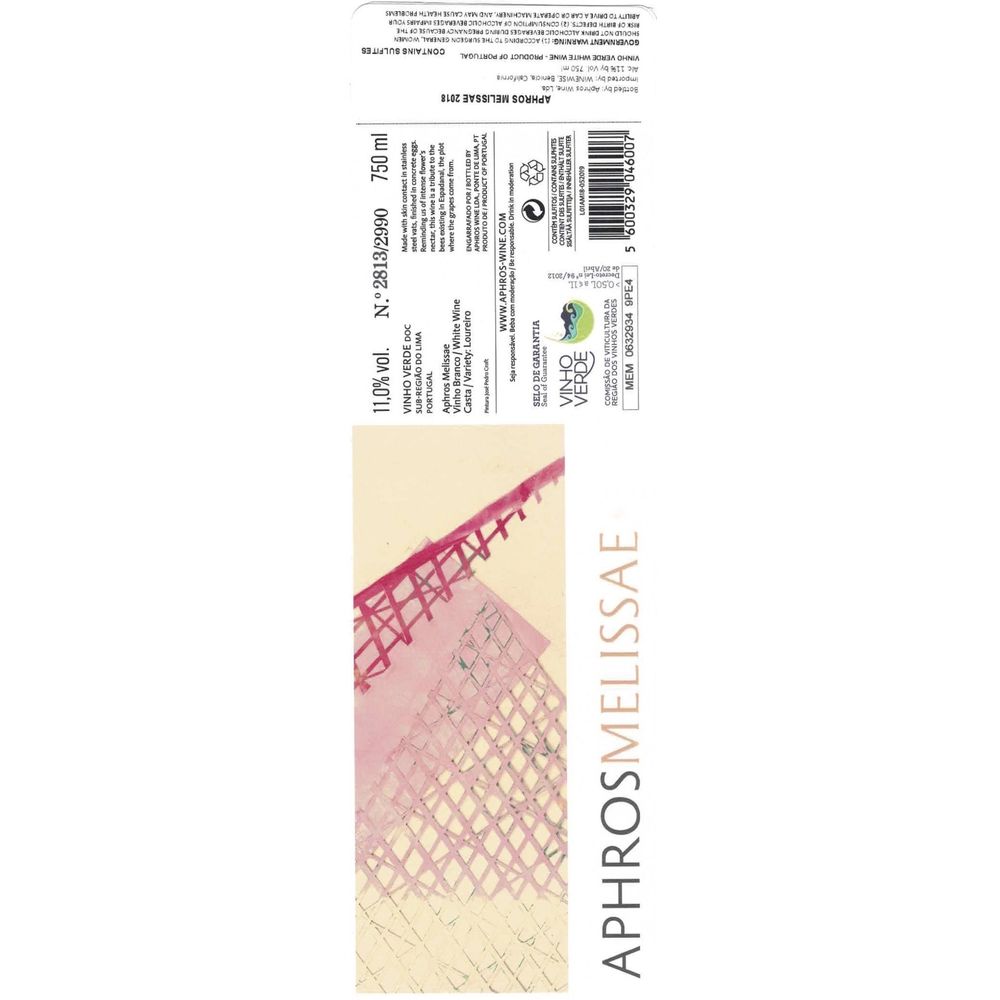 Aphros 2020 'Melissae' Branco, Vinho Verde, Portugal