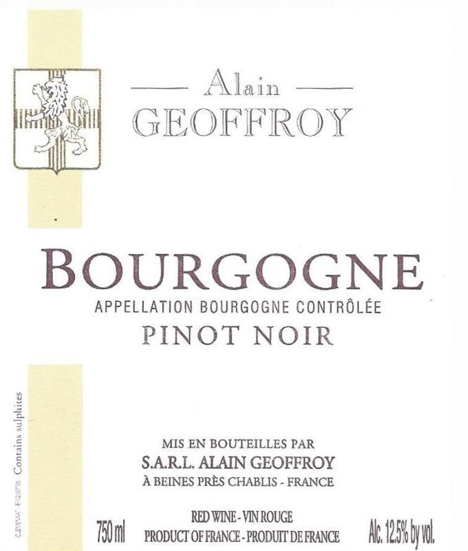 Alain Geoffroy Bourgogne Pinot Noir 2023