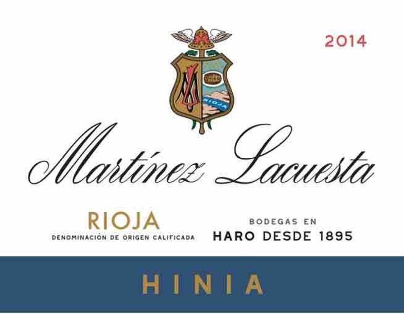 Martinez Lacuesta Rioja Reserva 'Hinia' 2014