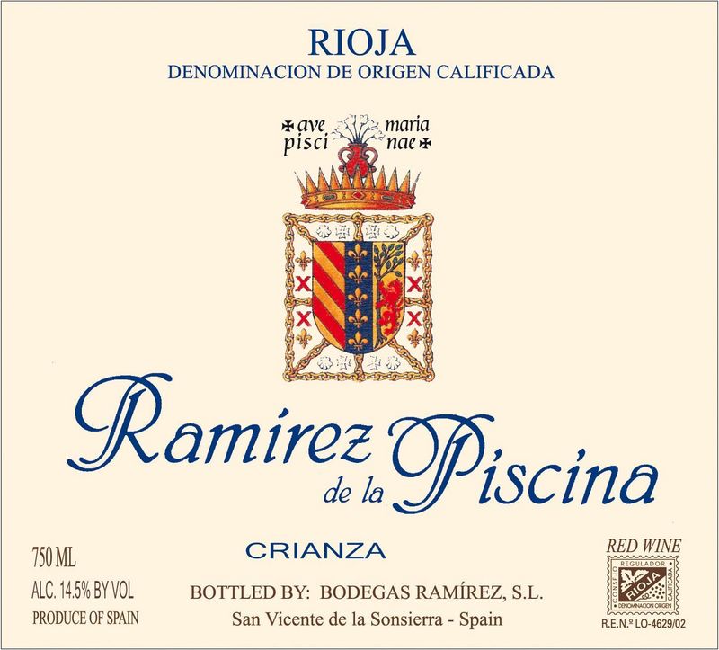 Bodegas Ramirez de la Piscina 2020 Rioja Crianza