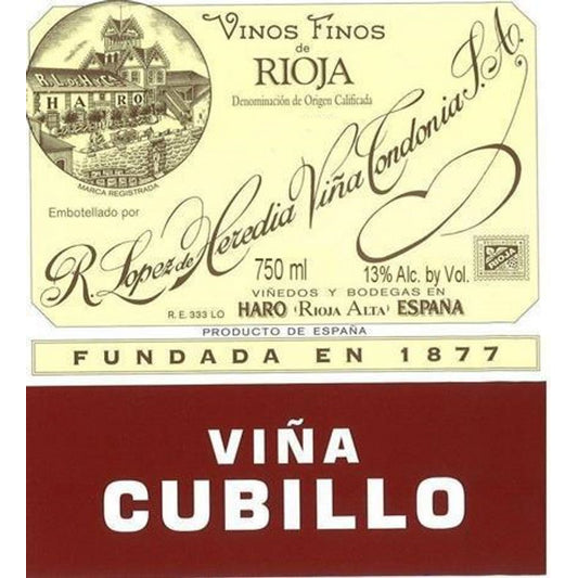 Lopez de Heredia 2017 Vina Cubillo Crianza